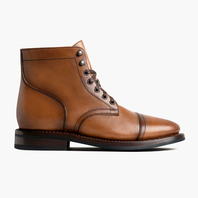 Captain Toffee Leather Boots för Herr