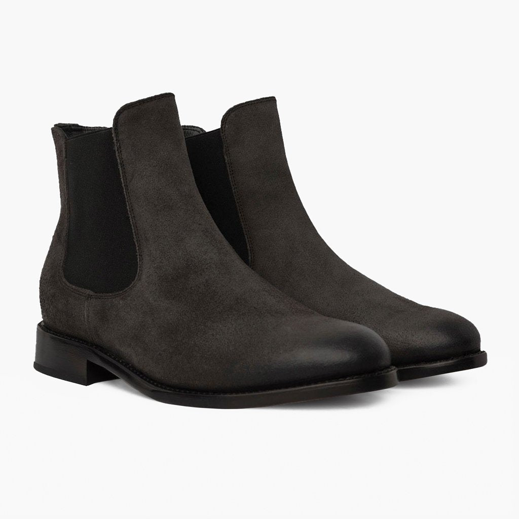 Cavalier Shadow Grey Läderkängor för Herr in Grey Full-Grain Leather - Sidovy | Handla online
