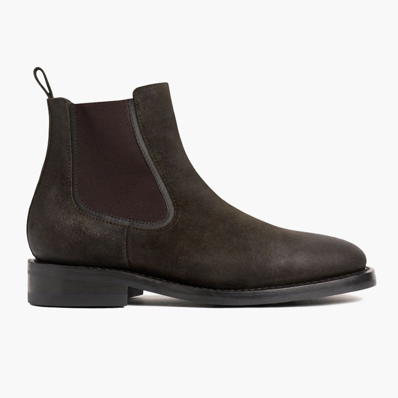 Duke Dark Olive Suede Leather Boots för Herr
