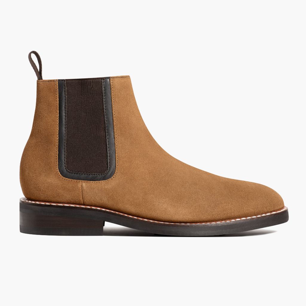 Classic Goatskin Suede Leather Boots - Ritsrandsydd Goodyear-konstruktion och tåhätta