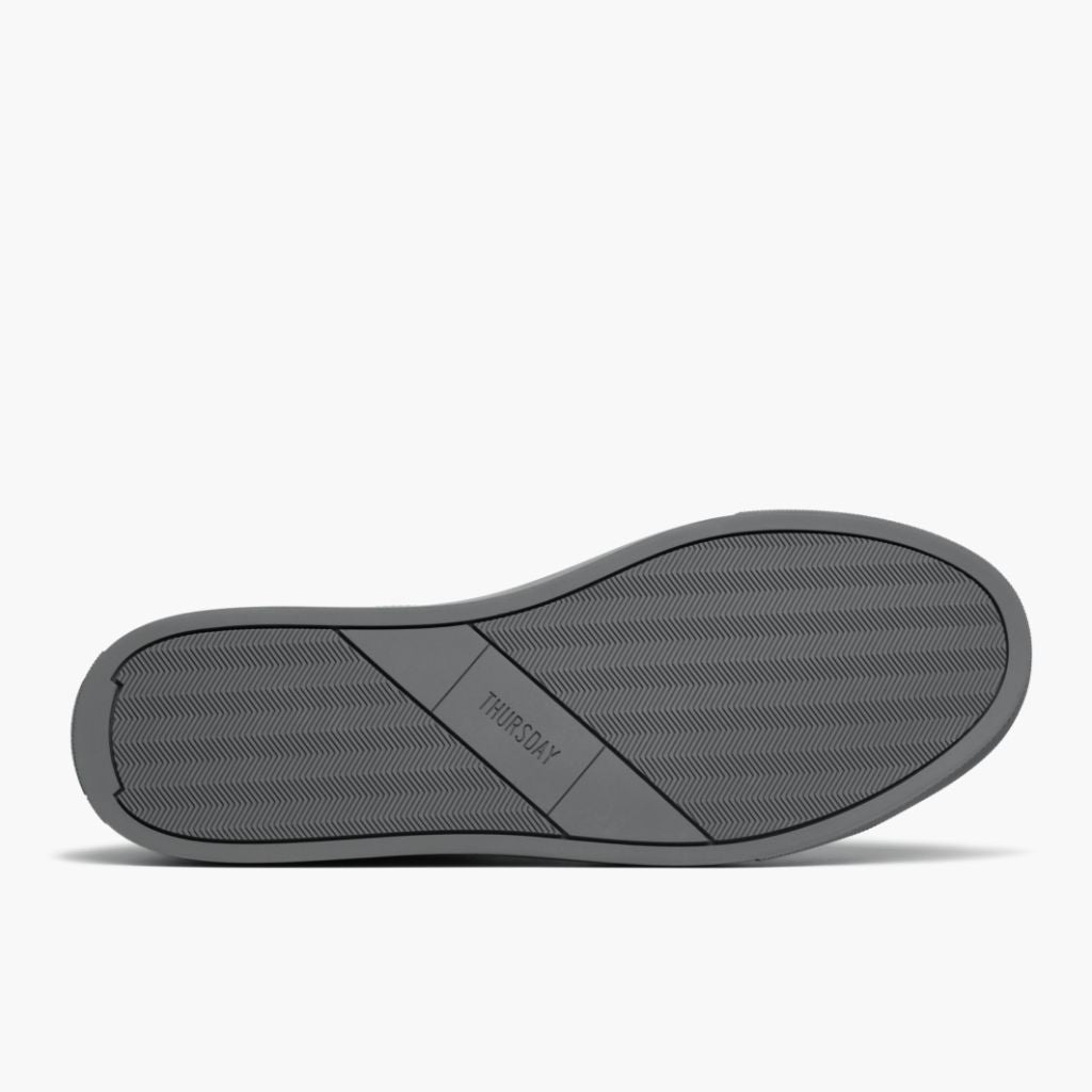 High-Traction Rubber Outsole & Lug Tread Pattern on Encore Steel Grey Lädersneakers för Herr