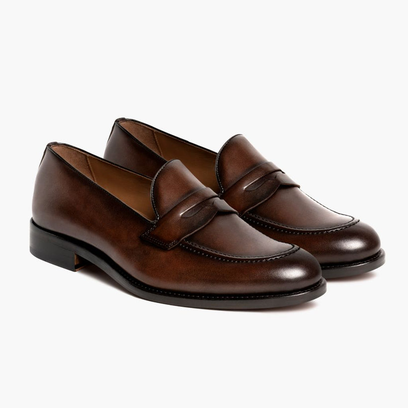 Lincoln Rich Mahogany Leather Sneakers för Herr