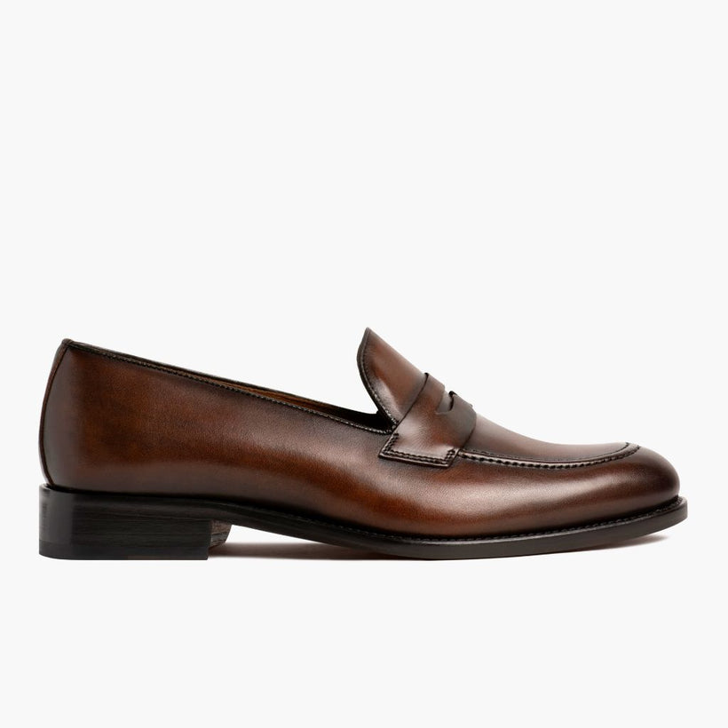 Lincoln Rich Mahogany Leather Sneakers för Herr