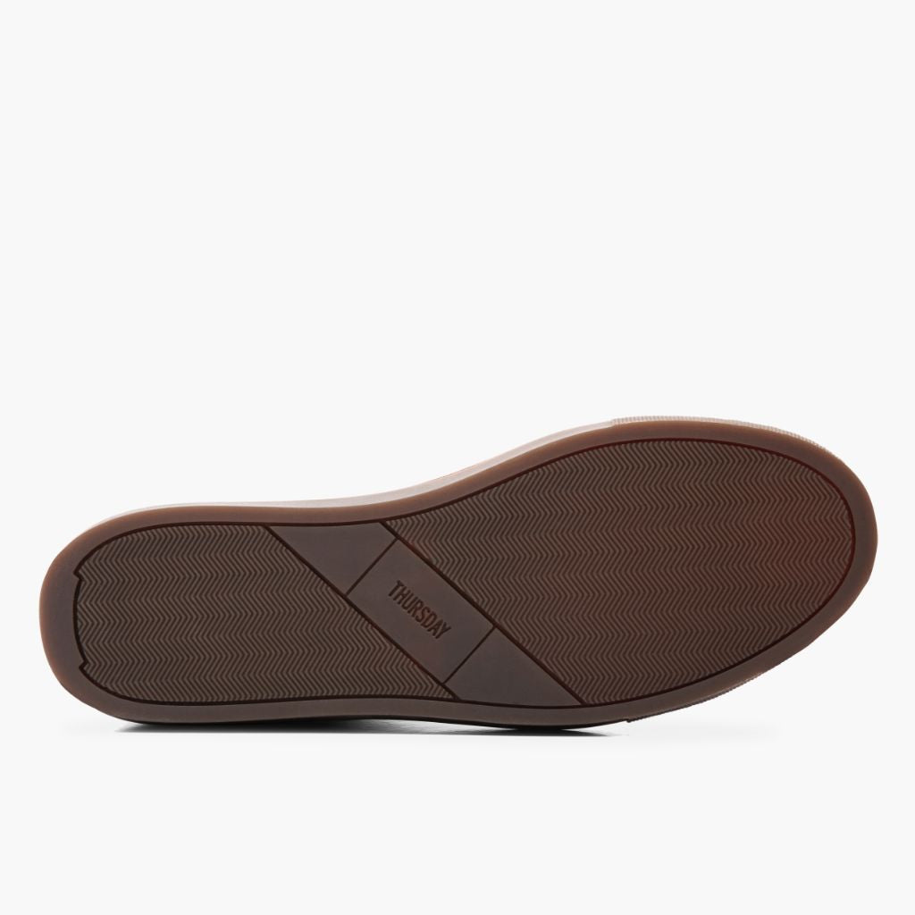 High-Traction Rubber Outsole & Lug Tread Pattern on Premier Low Top Natural Lädersneakers för Herr For Men