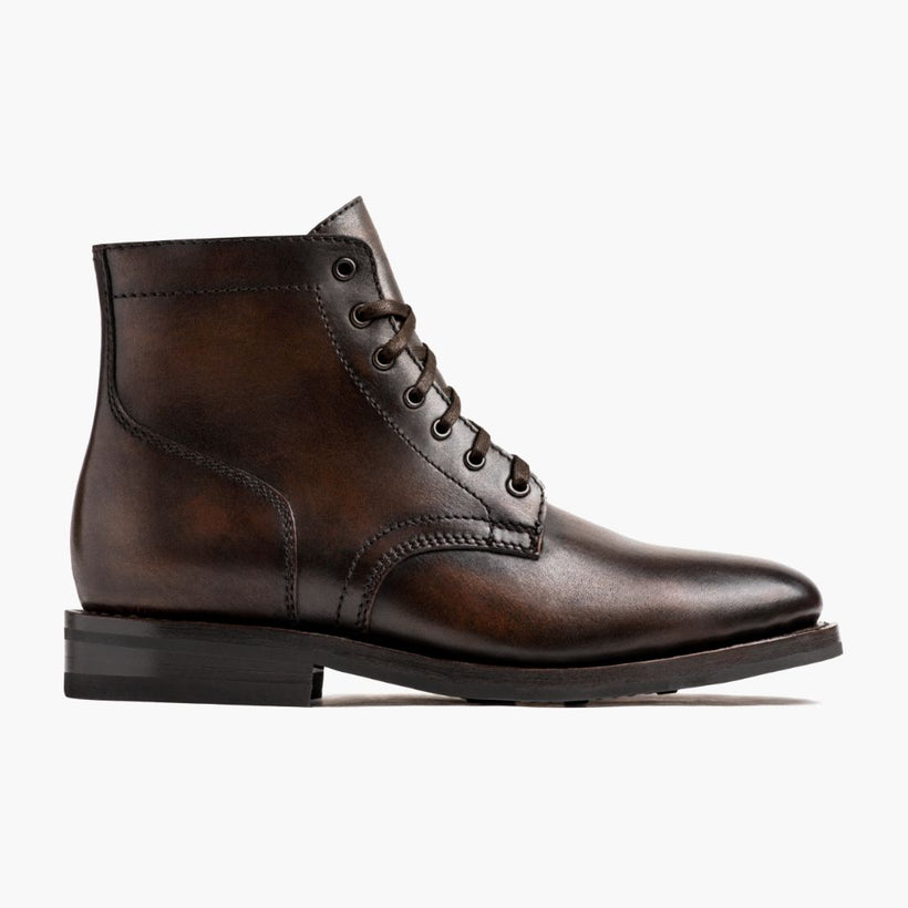 President Svart Coffee Leather Boots för Herr