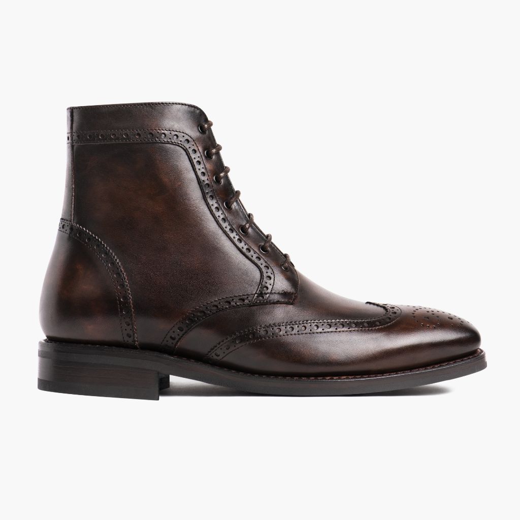 Classic Full-Grain leather Boots - Ritsrandsydd Goodyear-konstruktion och tåhätta