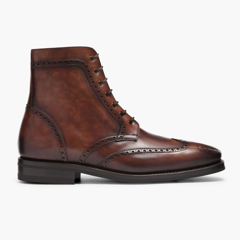 Wingtip Color #77 Leather Boots för Herr