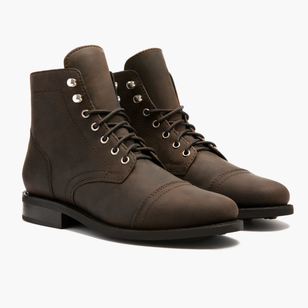Classic Full-Grain leather Boots - Ritsrandsydd Goodyear-konstruktion och tåhätta