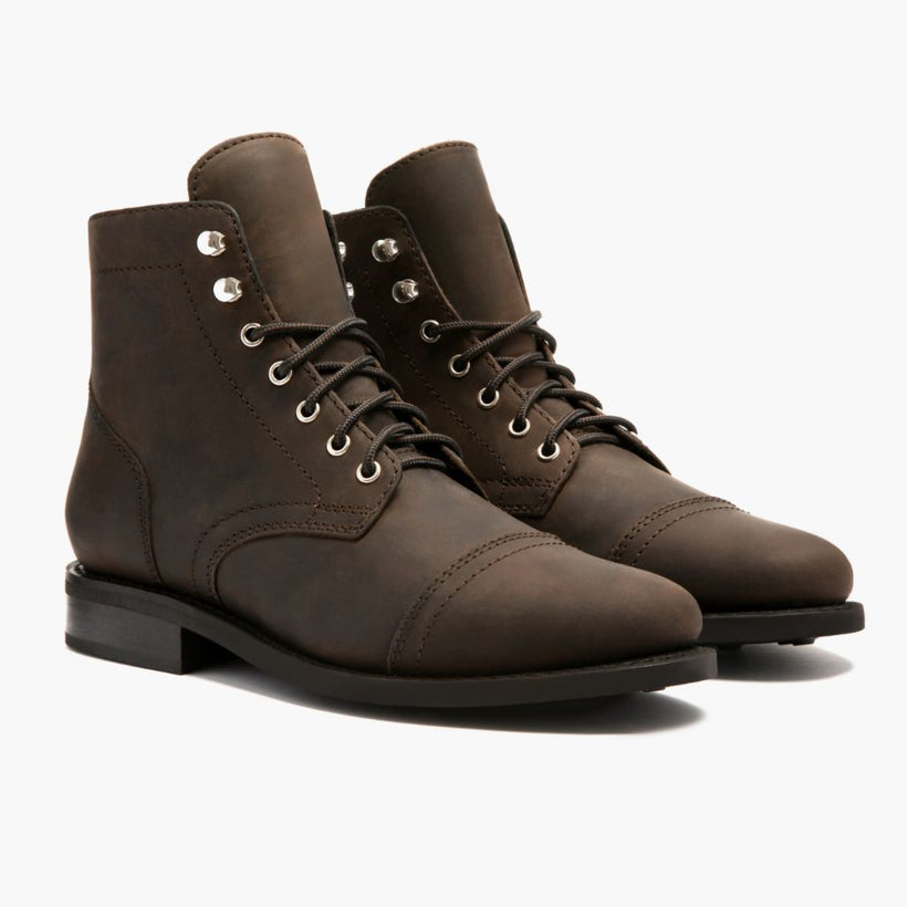 Captain Tobacco Leather Boots för Dam