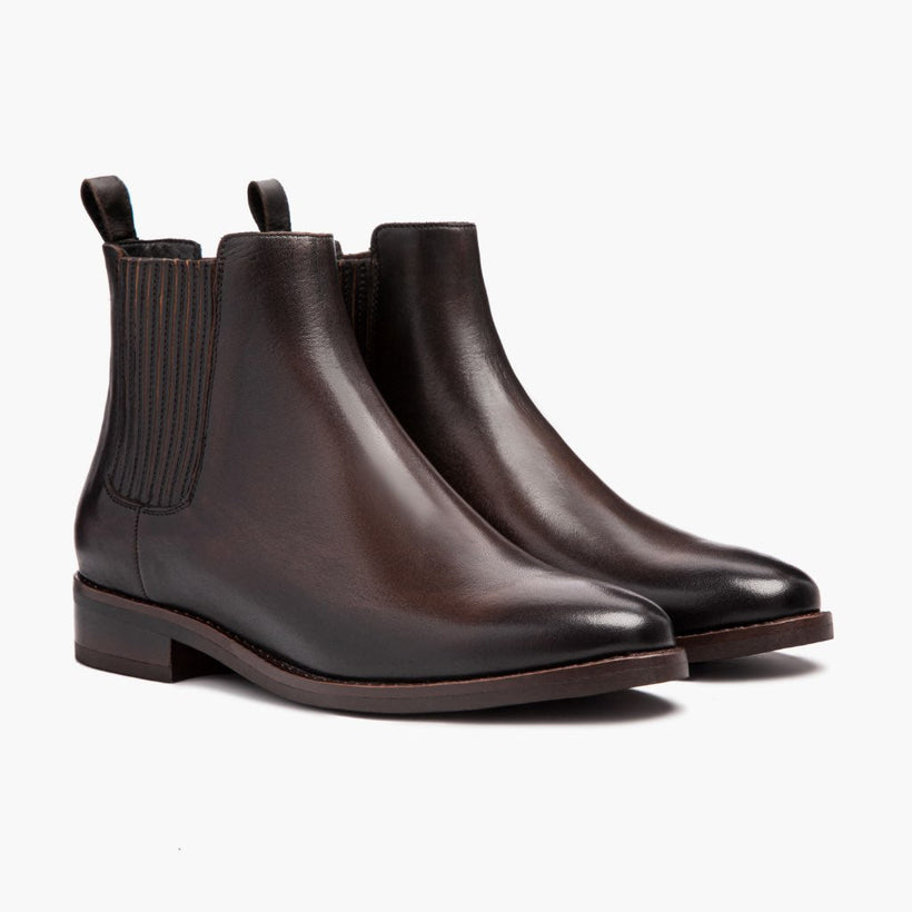 Dreamer Svart Coffee Leather Boots för Dam