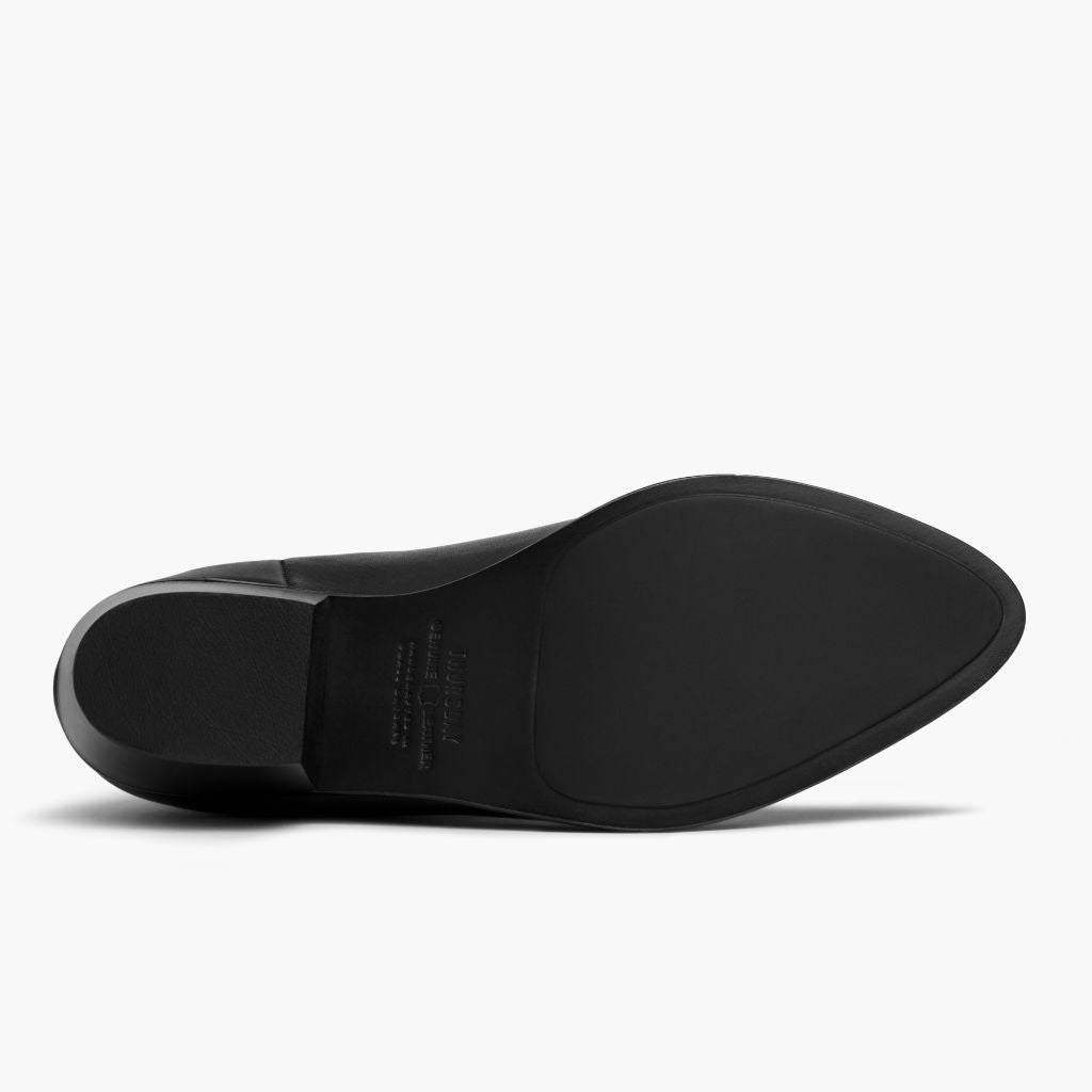 High-Traction Rubber Outsole & Lug Tread Pattern on Dreamer Bootie Svart Läderkängor för Dam