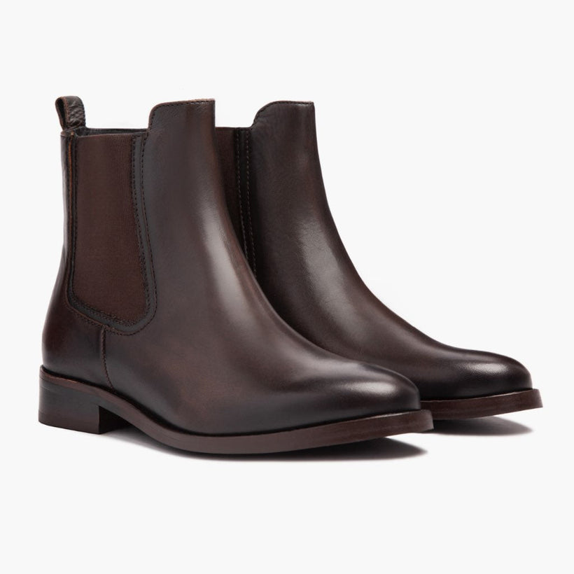 Duchess Svart Coffee Leather Boots för Dam