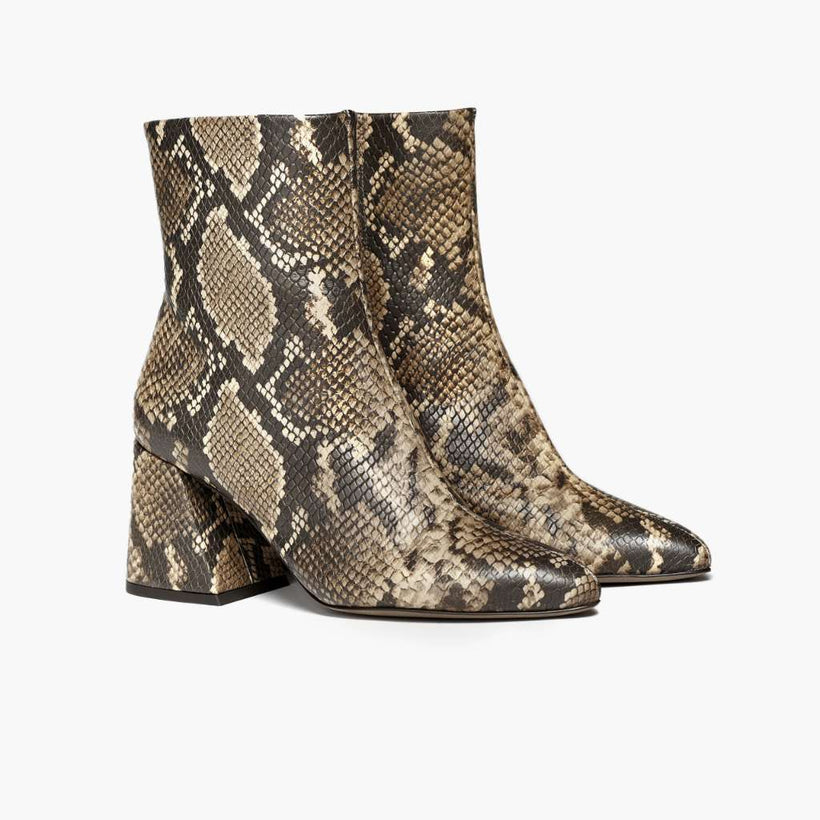 Heartbreaker Snake Print Läderkängor för Dam