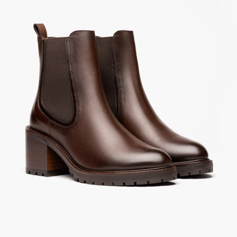 Knockout Chocolate Leather Boots för Dam