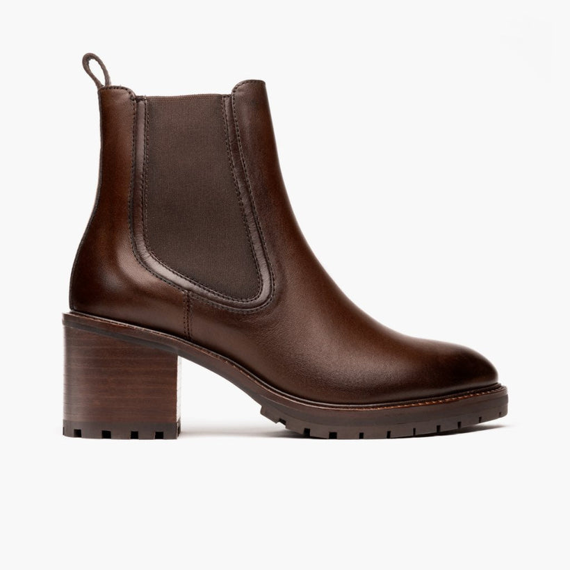 Knockout Chocolate Leather Boots för Dam