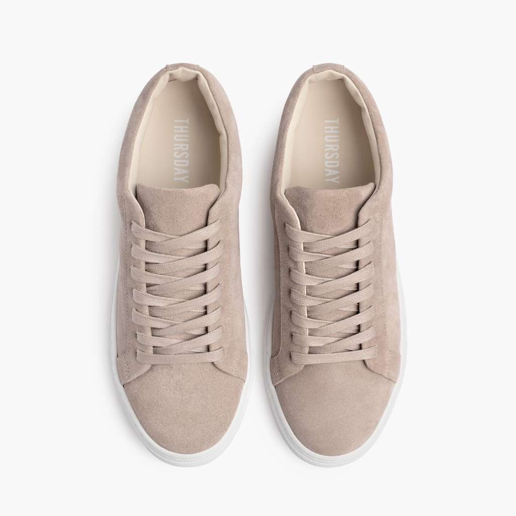 Premier Low Top Latte Lädersneakers för Dam - Förstärkt hälkappa och precisa dubbla sömmar