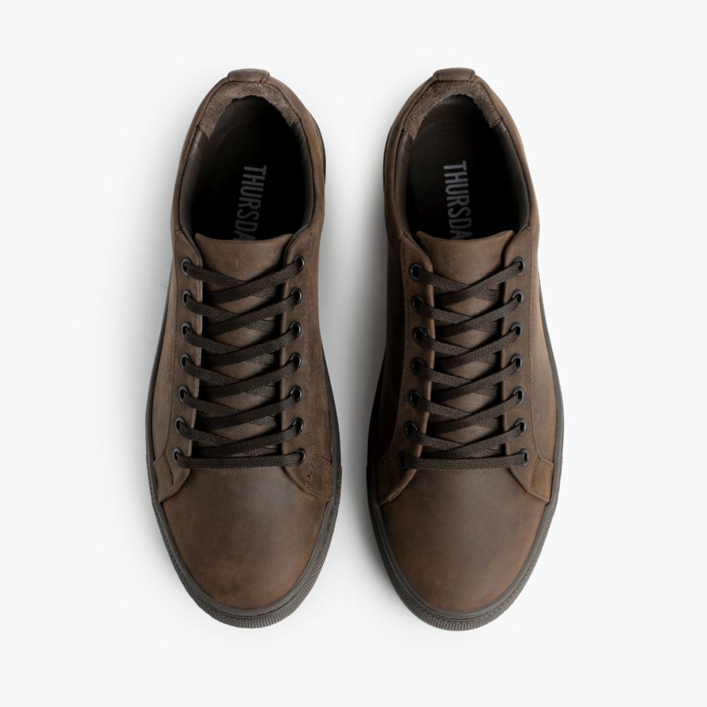 Premier Low Top Tobacco Lädersneakers för Dam - Förstärkt hälkappa och precisa dubbla sömmar
