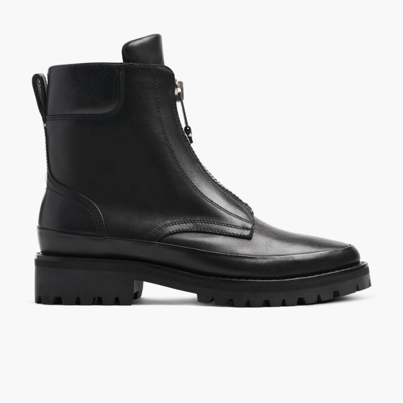Ryder Svart Leather Boots för Dam