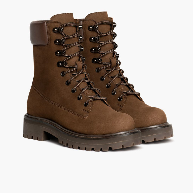 Explorer Ljusbrun Matte Leather Boots för Dam