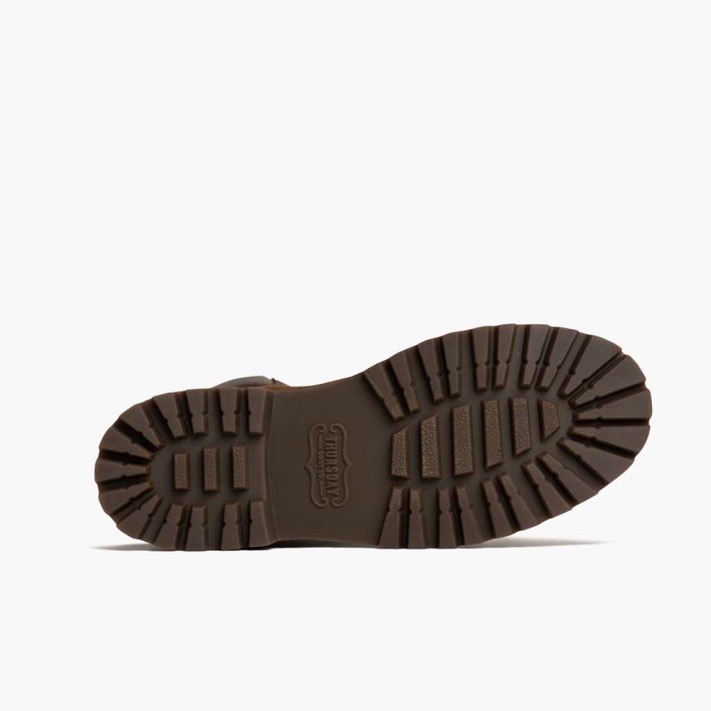 High-Traction Rubber Outsole & Lug Tread Pattern on Explorer Ljusbrun Matte Läderkängor för Dam