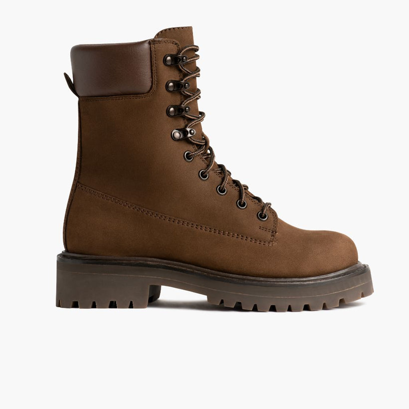Explorer Ljusbrun Matte Leather Boots för Dam