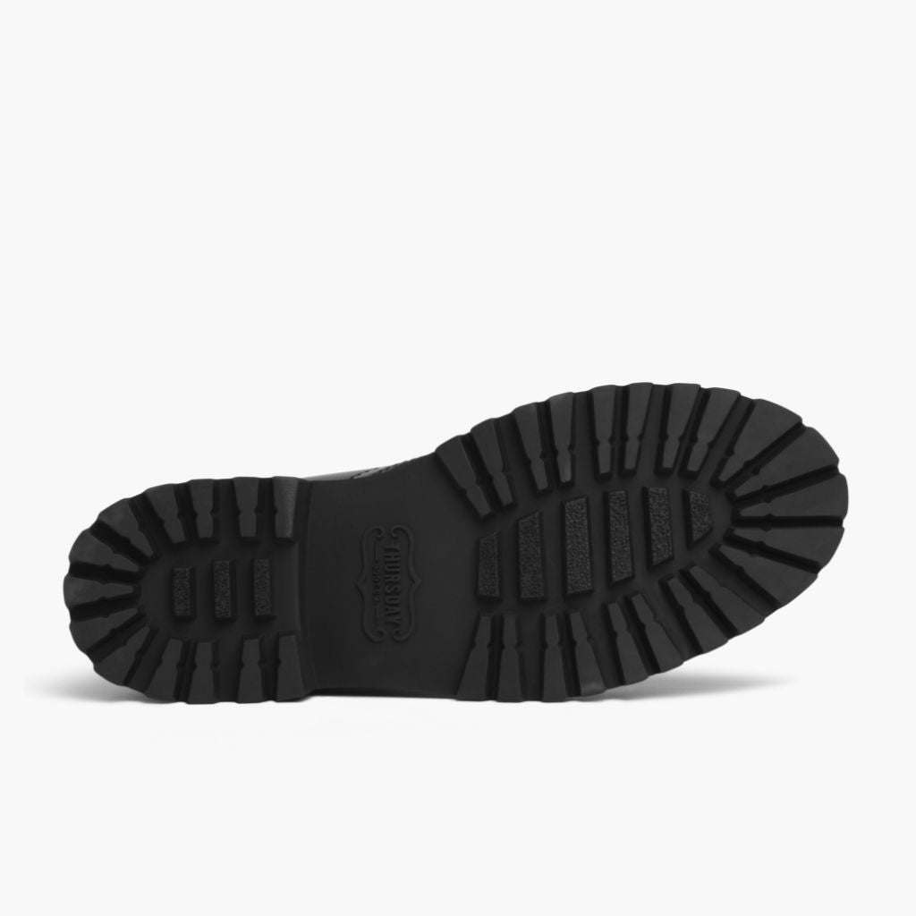 High-Traction Rubber Outsole & Lug Tread Pattern on Captain Svart (StormKing®) Läderkängor för Dam