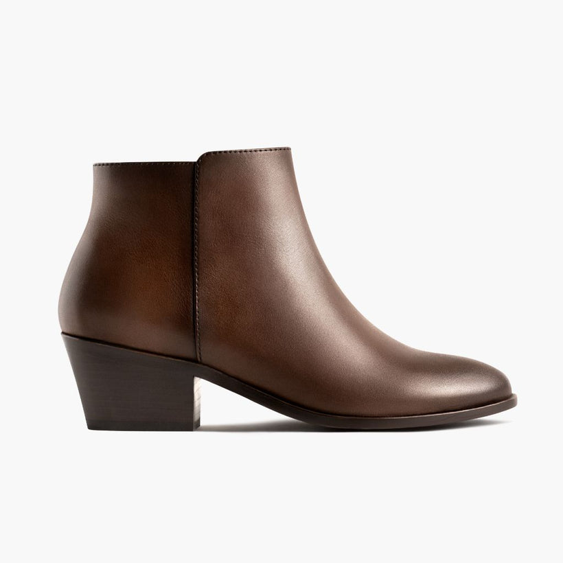 Downtown Amaretto Leather Boots för Dam