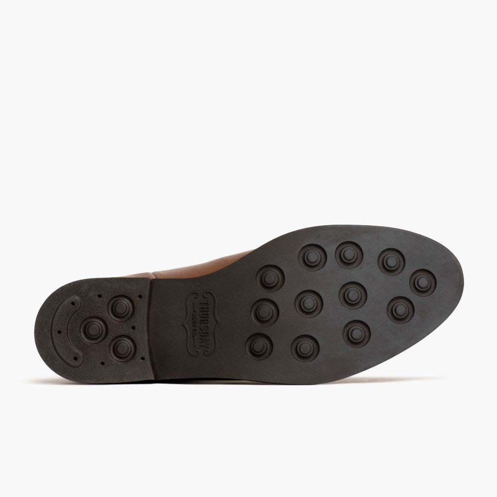 High-Traction Rubber Outsole & Lug Tread Pattern on Duchess Amber Wheat Läderkängor för Dam