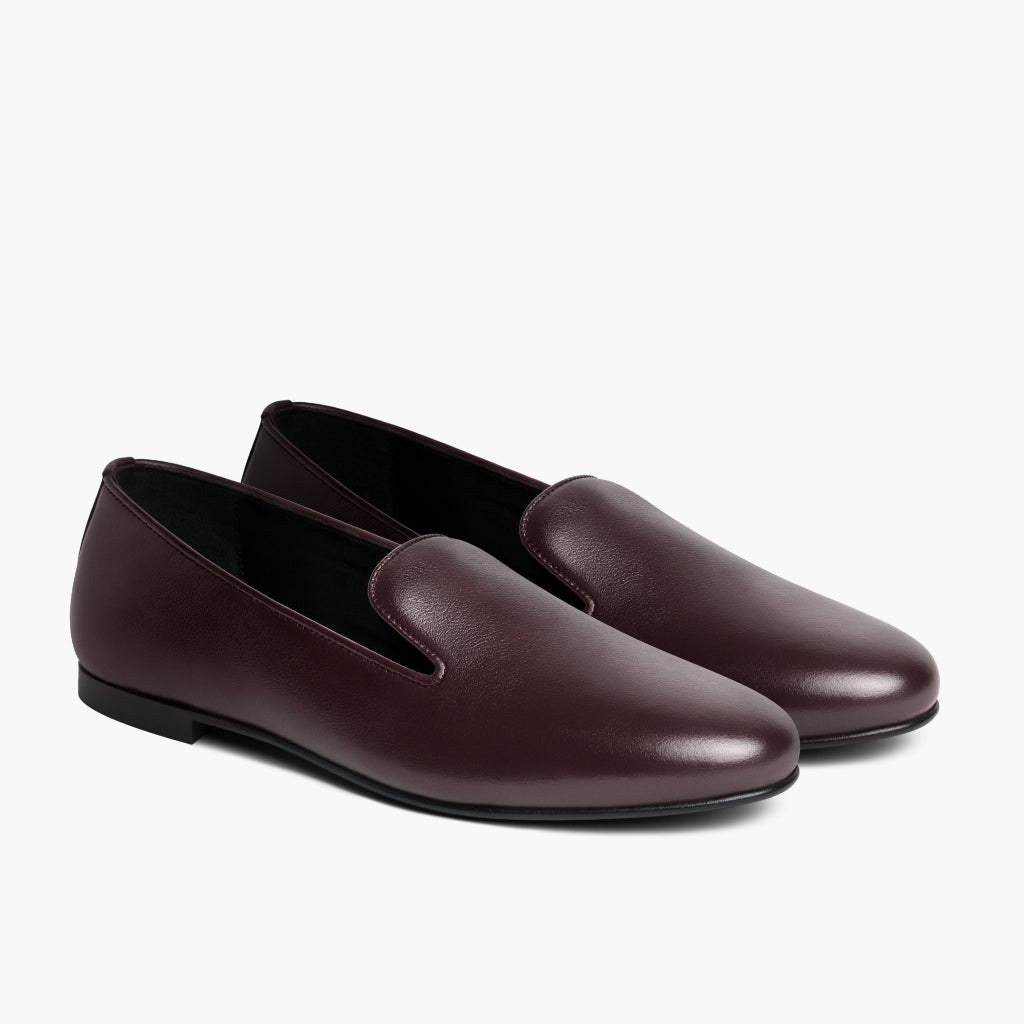Eden Vinröd Läderkängor för Dam in Burgundy Full-Grain Leather - Sidovy | Handla online