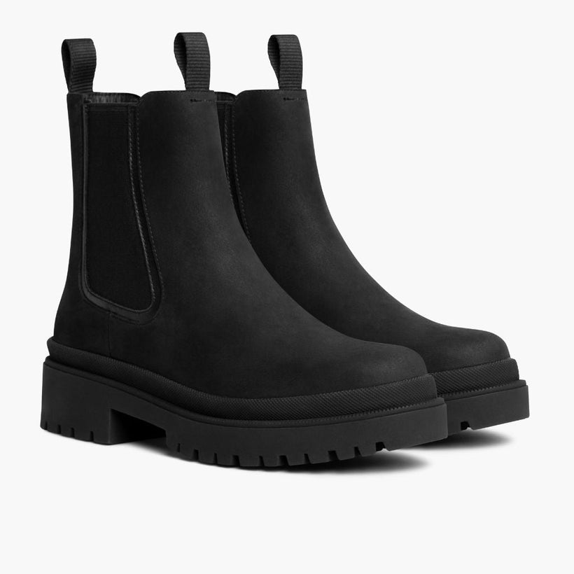 Legend Platform Svart Matte Leather Boots för Dam