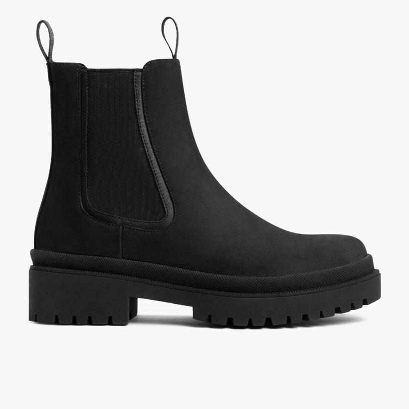 Legend Platform Svart Matte Leather Boots för Dam