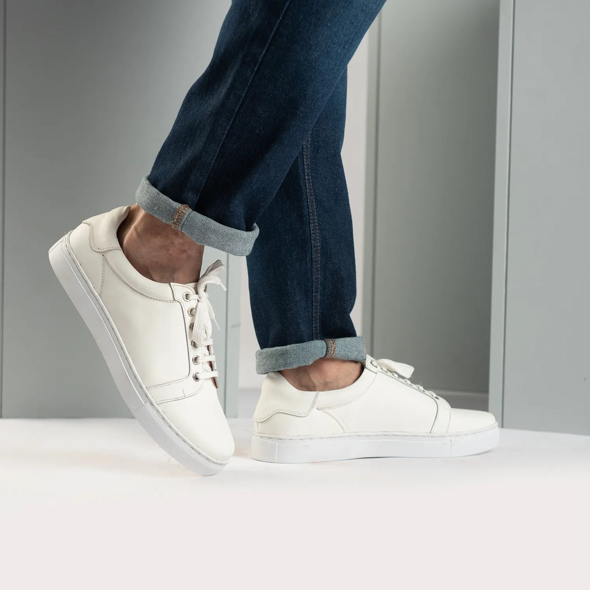 Orlaven Carter Runn White Lädersneakers för Herr footwear image 10