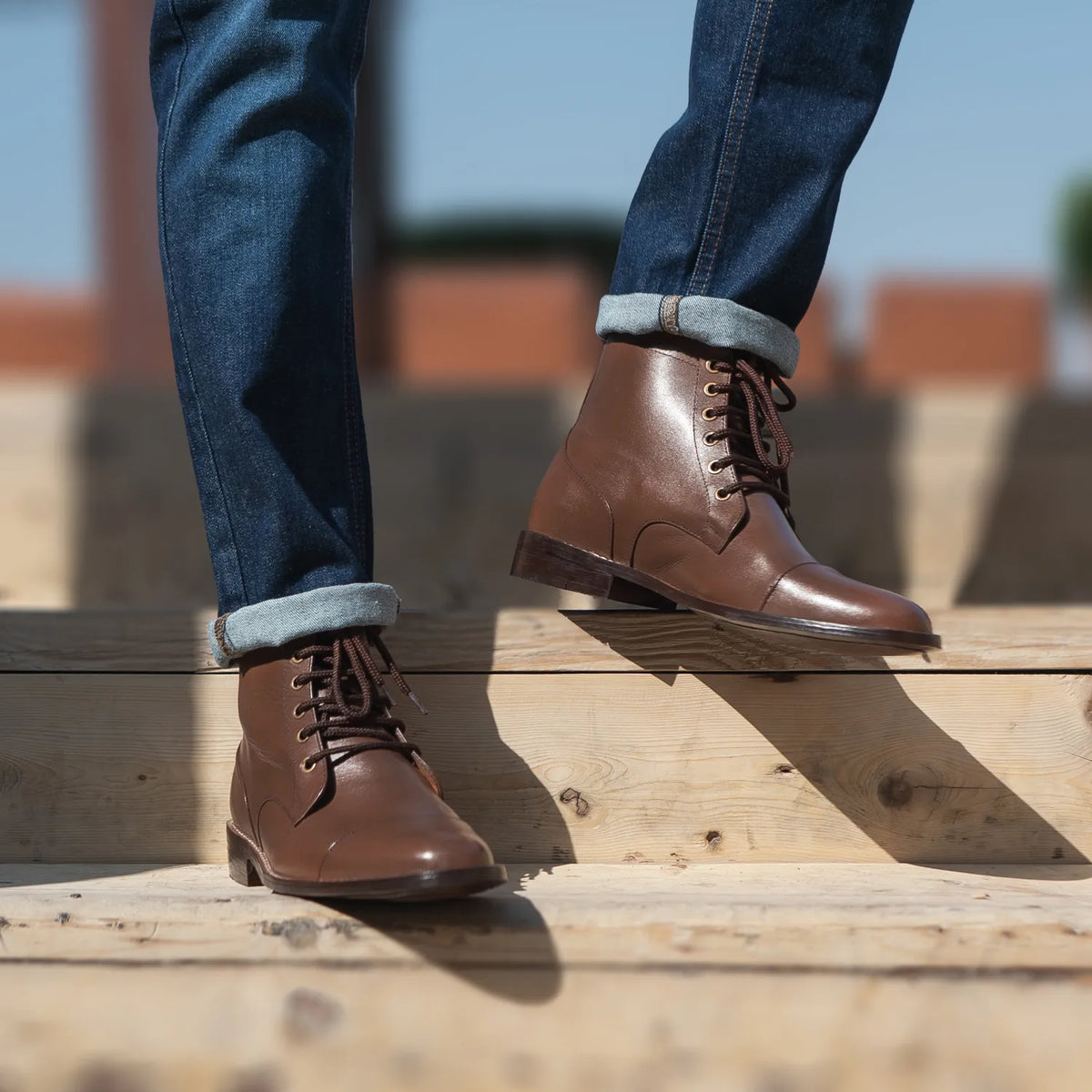 Orlaven Knight Derby Brun Läderkängor för Herr footwear image 10