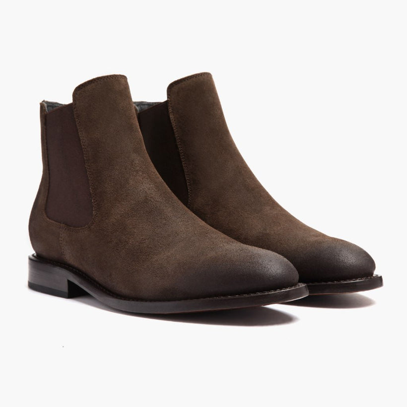 Cavalier Dark Brun Leather Boots för Herr