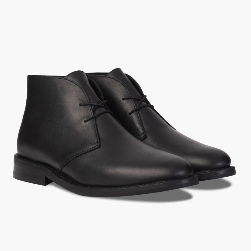 Scout Svart Leather Boots för Herr