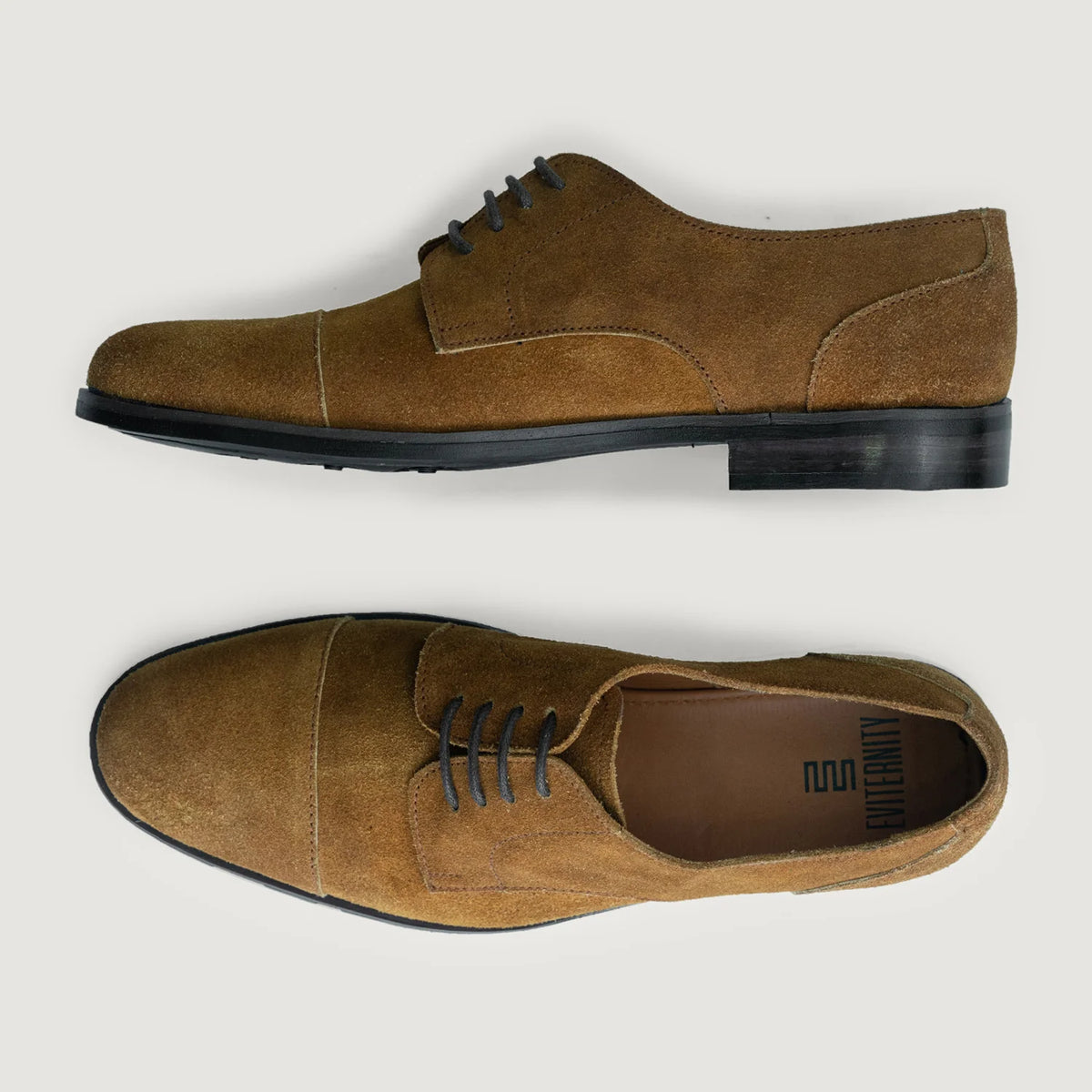 Attorney Derby Brown Suede Leather Shoes StudGuard For Men - Förstärkt hälkappa och precisa dubbla sömmar