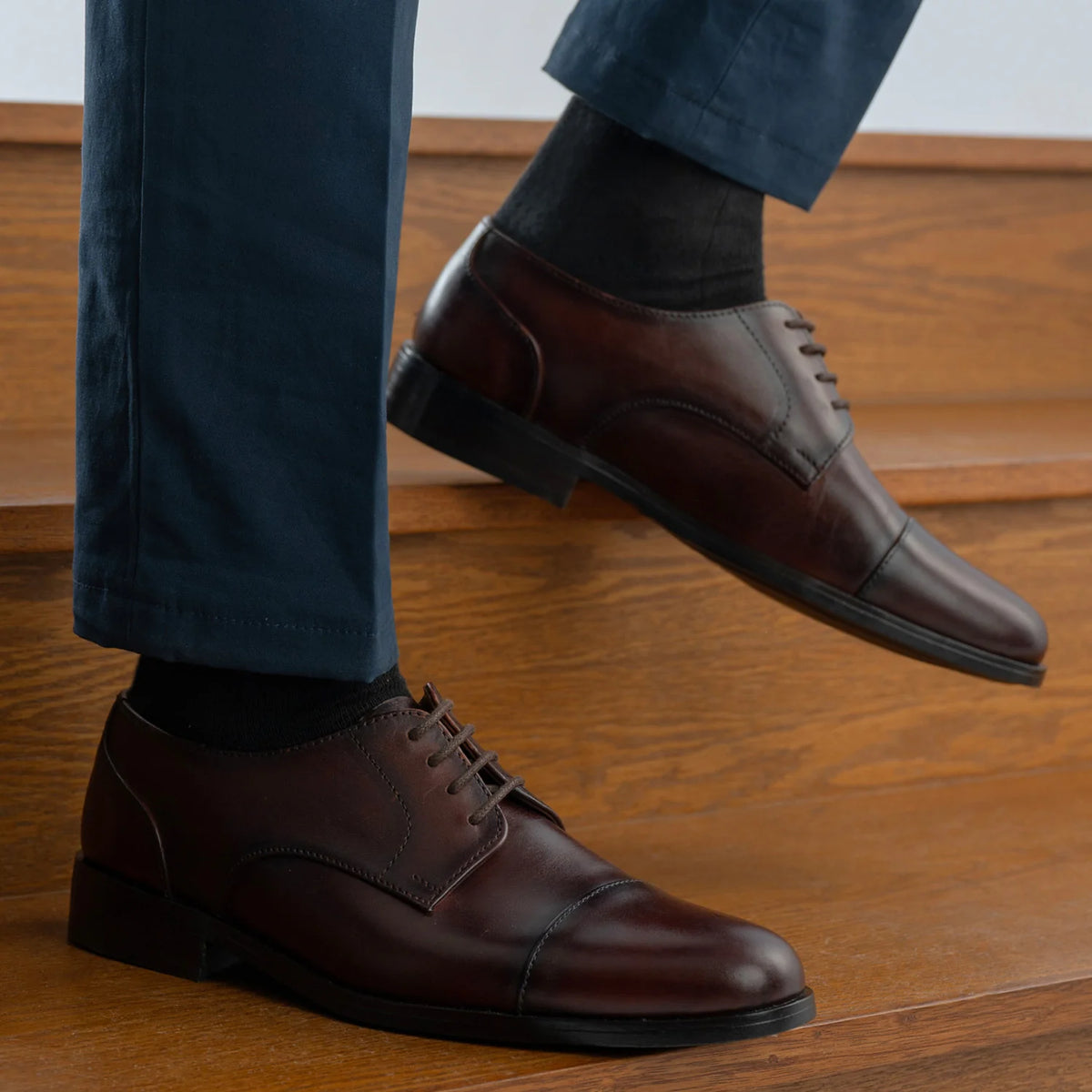 Orlaven Attorney Derby Burnished Brun Läderskor - StudGuard för Herr footwear image 9