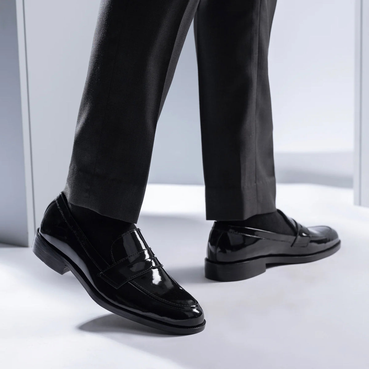 Orlaven Baxton Svart Patent Läderloafers för Herr footwear image 9