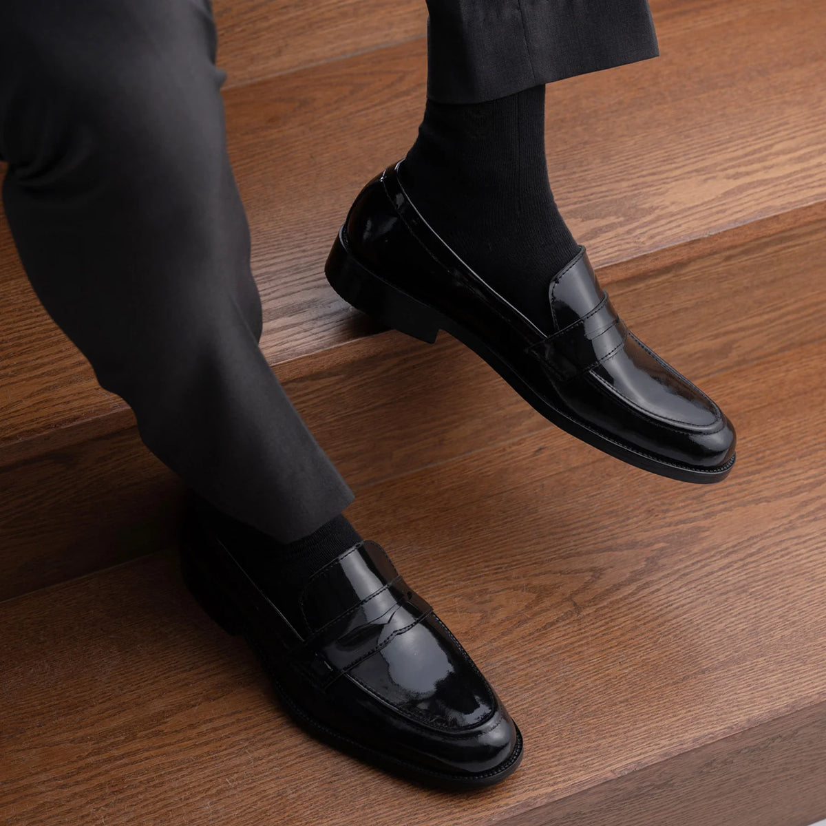 Orlaven Baxton Svart Patent Läderloafers för Herr footwear image 10