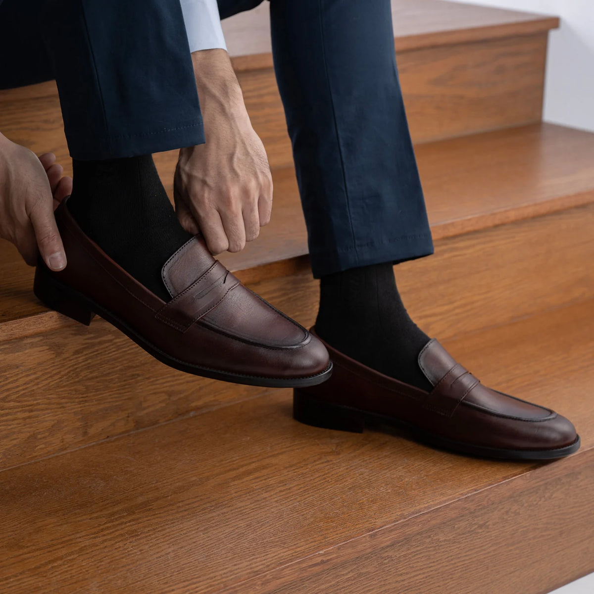 Orlaven Baxton Burnished Brun Läderloafers för Herr footwear image 10