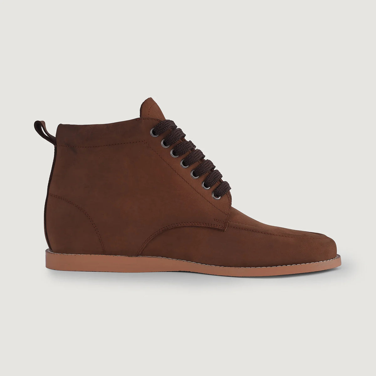 Brown Full-Grain leather Boots - Ritsrandsydd Goodyear-konstruktion och tåhätta