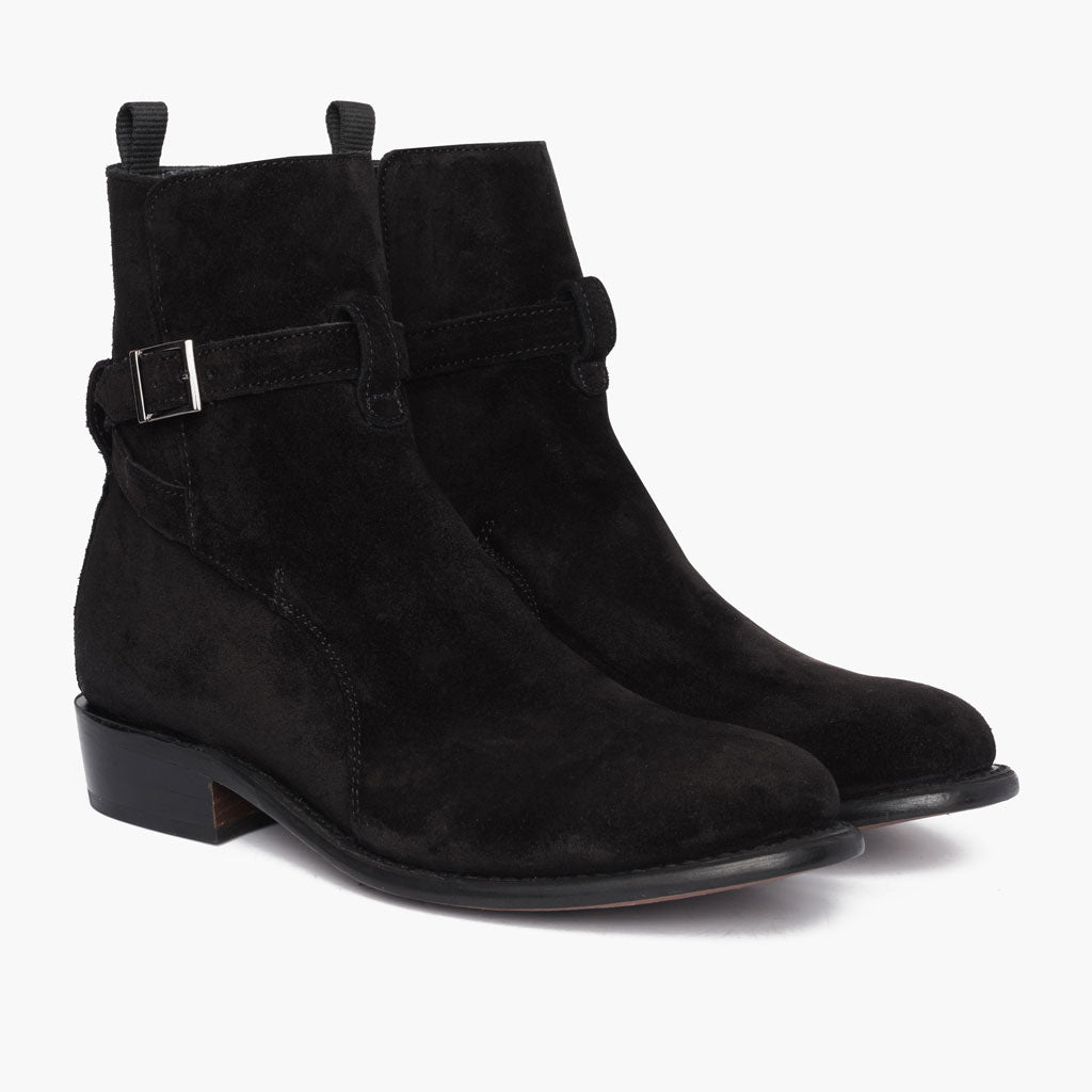 Dirk Brogues Derby Black Leather Shoes For Men i svart äkta nötskinn - Sidovy | Handla online