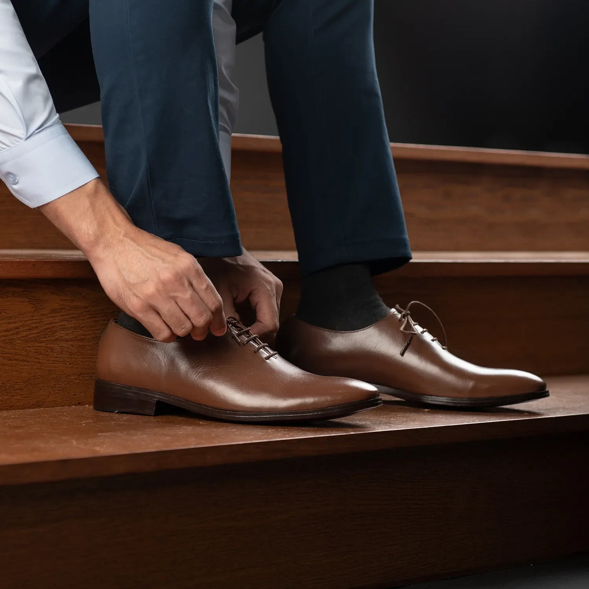 Orlaven Director Wholecut Ljusbrun Läderskor för Herr footwear image 10