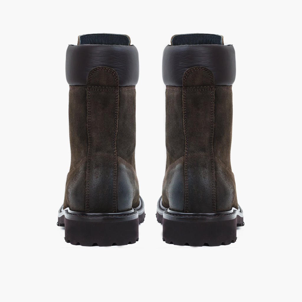 Explorer Dark Olive Suede Läderkängor för Herr - Förstärkt hälkappa och precisa dubbla sömmar
