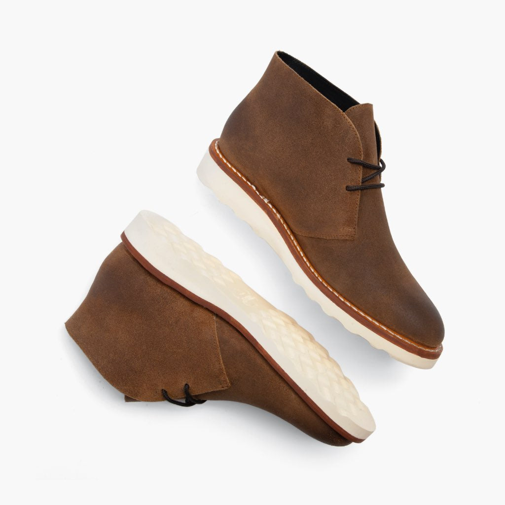 High-Traction Rubber Outsole & Lug Tread Pattern on Scout Safari Läderkängor för Herr For Men