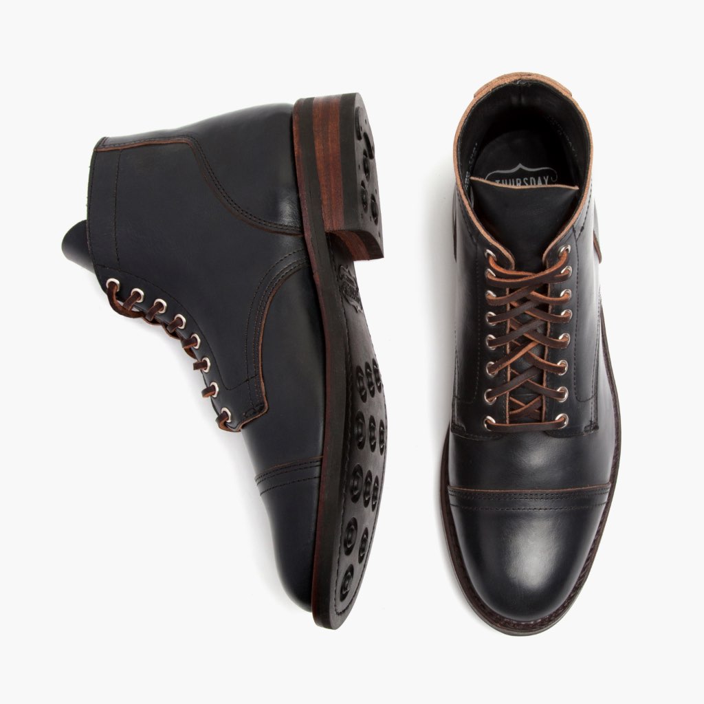 High-Traction Rubber Outsole & Lug Tread Pattern on Vanguard Indigo Läderkängor för Herr For Men