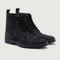 Knight Derby Grey Suede Läderkängor - TerraGrip för Herr