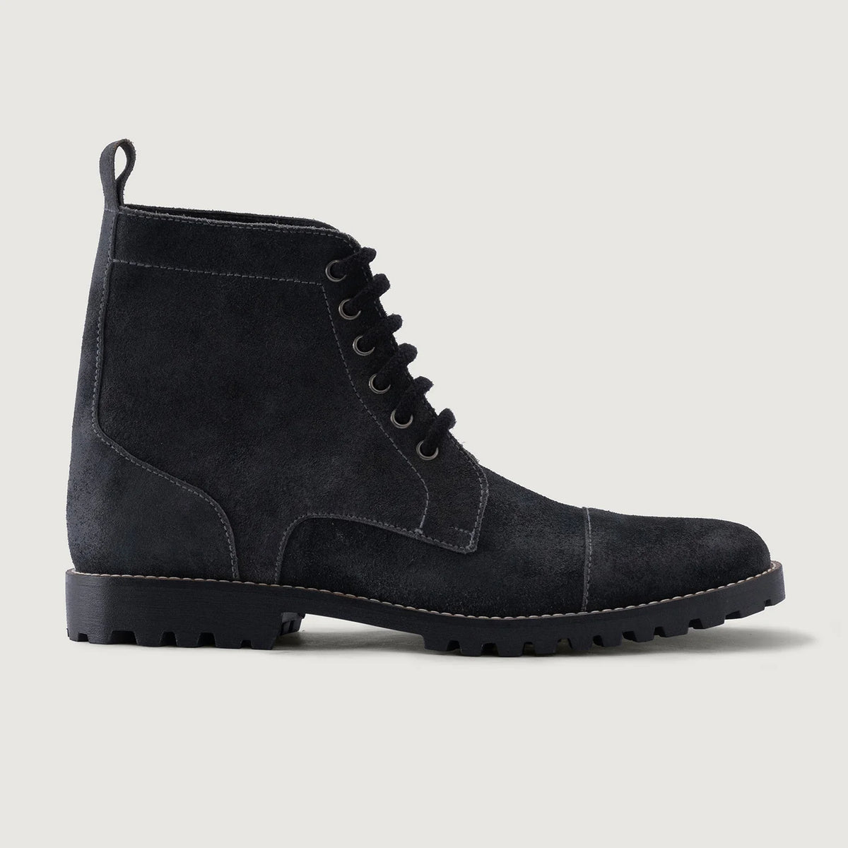 Distressed Grey Goatskin Suede Leather Boots - Ritsrandsydd Goodyear-konstruktion och tåhätta