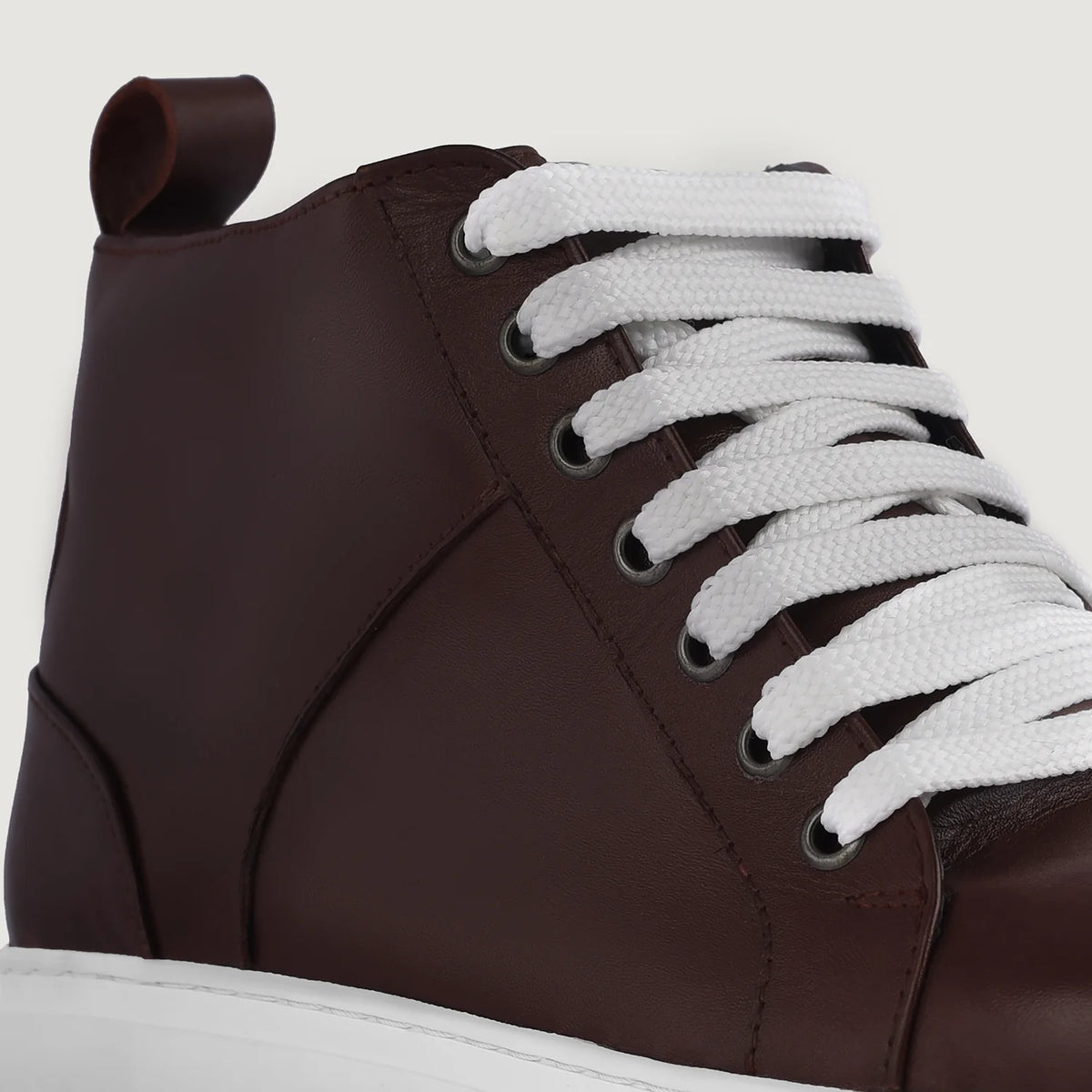 Orlaven Marty High Top Kastanjebrun Lädersneakers för Herr footwear image 9