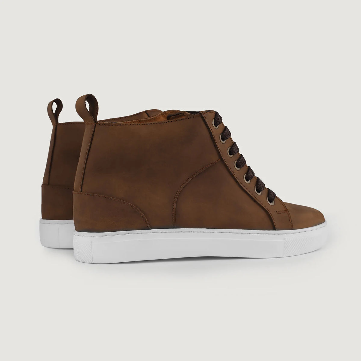 Orlaven Marty High Top Pull-up Brun Lädersneakers för Herr footwear image 10